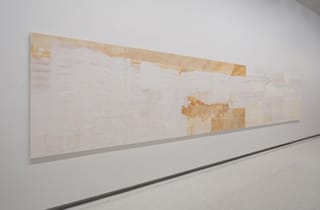 Installation view of d harding, with Jordan Upkett, Untitled (Private Painting J1), 2019/2026, in If the word we, 59th Carnegie International, Carnegie Museum of Art, Pittsburgh (May 2, 2026–January 3, 2027); photo: Zachary Riggleman / © Carnegie Museum of Art, Pittsburgh