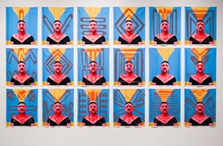 <span class="artist">Yuriyal Eric Bridgeman</span><span class="title"> Installation view, &#039;a barrow, a singsing&#039;</span><span class="year"> 2022</span>, <span class="notes">Image courtesy of HOTA Gallery. Photography by Charlie Hillhouse.</span>