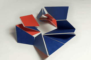 <span class="artist">Gemma Smith</span><span class="title"> Adaptable (red/blue)</span><span class="year"> 2008</span>, <span class="medium">Synthetic polymer paint on aircraft plywood</span>, <span class="dimen dimen-notes">65 x 50cm</span>