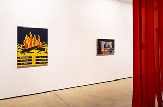 <span class="artist">Gordon Bennett</span><span class="title"> Relative/Absolute (Fire)</span><span class="year"> 1991</span>, <span class="medium">Acrylic and Flashe on canvas</span>, <span class="dimen">116 x 89 cm</span>, <span class="notes">The Estate of Gordon Bennett, Brisbane<br />
Installation view: On Fire: Climate and Crisis, Institute of Modern Art. Photo by Louis Lim.</span> <span class="artist">Gordon Bennett</span><span class="title"> Relative/Absolute (Fire)</span><span class="year"> 1991</span>, <span class="medium">Acrylic and Flashe on canvas</span>, <span class="dimen">116 x 89 cm</span>, <span class="notes">The Estate of Gordon Bennett, Brisbane<br />
Installation view: On Fire: Climate and Crisis, Institute of Modern Art. Photo by Louis Lim.</span>