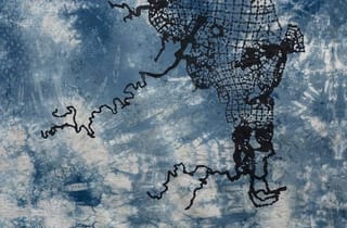 <span class="artist">Judy Watson</span><span class="title"> moreton bay rivers, australian temperature chart, freshwater mussel shells, net, spectogram(detail)</span><span class="year"> 2022</span>, <span class="medium">Indigo, graphite, acyrlic and pastel on canvas</span>, <span class="dimen">246 x 438 cm</span>, <span class="notes">with Tor Maclean, Cheryl Leavy, Madeleine King, Ebony Wilmott, Dot Watson, Rani Carmichael & Dhana Merritt; with Aunty Helena Gulash’s spectogram</span> <span class="artist">Judy Watson</span><span class="title"> moreton bay rivers, australian temperature chart, freshwater mussel shells, net, spectogram(detail)</span><span class="year"> 2022</span>, <span class="medium">Indigo, graphite, acyrlic and pastel on canvas</span>, <span class="dimen">246 x 438 cm</span>, <span class="notes">with Tor Maclean, Cheryl Leavy, Madeleine King, Ebony Wilmott, Dot Watson, Rani Carmichael & Dhana Merritt; with Aunty Helena Gulash’s spectogram</span>
