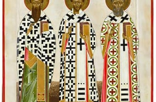 <span class="artist">Leonard Brown</span><span class="title"> The Three Holy Hierarchs 2008</span><span class="year"> 2008</span>, <span class="medium">Egg tempera, 24k gold leaf and gesso on beech wood panel</span>, <span class="dimen dimen-notes">32 x 28 cm</span> <span class="artist">Leonard Brown</span><span class="title"> The Three Holy Hierarchs 2008</span><span class="year"> 2008</span>, <span class="medium">Egg tempera, 24k gold leaf and gesso on beech wood panel</span>, <span class="dimen dimen-notes">32 x 28 cm</span>