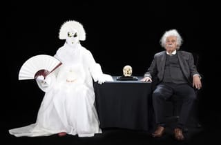 <span class="artist">Luke Roberts</span><span class="title"> Pope Alice and Einstein (seated)</span><span class="year"> 2018</span>, <span class="medium">Digital photograph</span>, <span class="dimen">67 x 100 cm</span> <span class="artist">Luke Roberts</span><span class="title"> Pope Alice and Einstein (seated)</span><span class="year"> 2018</span>, <span class="medium">Digital photograph</span>, <span class="dimen">67 x 100 cm</span>
