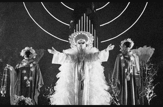 <span class="artist">Luke Roberts</span><span class="title"> HRH Pope Alice Performance</span><span class="year"> 2021</span>, <span class="notes">Performance view, Dark Mofo 2022</span>