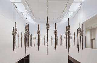 <span class="artist">Megan Cope</span><span class="title"> Kinyingarra Guwinyanba (Off Country)</span><span class="year"> 2022</span>, <span class="notes">Installation view, Central Atrium, Newcastle Art Gallery, Australia, 2025. Photo: Matthew Carbone.</span> <span class="artist">Megan Cope</span><span class="title"> Kinyingarra Guwinyanba (Off Country)</span><span class="year"> 2022</span>, <span class="notes">Installation view, Central Atrium, Newcastle Art Gallery, Australia, 2025. Photo: Matthew Carbone.</span>