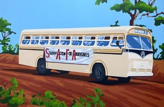 <span class="artist">Richard Bell</span><span class="title"> Freedom Rides</span><span class="year"> 2023</span>, <span class="medium">Acrylic on canvas</span>, <span class="dimen">180 x 240 cm</span> <span class="artist">Richard Bell</span><span class="title"> Freedom Rides</span><span class="year"> 2023</span>, <span class="medium">Acrylic on canvas</span>, <span class="dimen">180 x 240 cm</span>