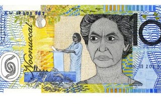 <span class="artist">Ryan Presley</span><span class="title"> Blood Money - Ten Dollar Note - Oodgeroo Commemorative</span><span class="year"> 2010</span>, <span class="medium">Watercolour on Arches paper</span>, <span class="dimen">40 x 85 cm</span> <span class="artist">Ryan Presley</span><span class="title"> Blood Money - Ten Dollar Note - Oodgeroo Commemorative</span><span class="year"> 2010</span>, <span class="medium">Watercolour on Arches paper</span>, <span class="dimen">40 x 85 cm</span>