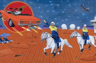 <span class="artist">Ryan Presley</span><span class="title"> The Dunes (How good is Australia)</span><span class="year"> 2019</span>, <span class="medium">Oil and gold leaf on hoop pine panel</span>, <span class="dimen">180 x 300 cm</span> <span class="artist">Ryan Presley</span><span class="title"> The Dunes (How good is Australia)</span><span class="year"> 2019</span>, <span class="medium">Oil and gold leaf on hoop pine panel</span>, <span class="dimen">180 x 300 cm</span>