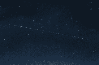 <span class="artist">Sam Cranstoun</span><span class="title"> A distinct line of lights, star-sized and star intensity, south to north</span><span class="year"> 2026</span>, <span class="medium">oil on linen</span>, <span class="dimen dimen-notes">122.5 x 153 cm</span>