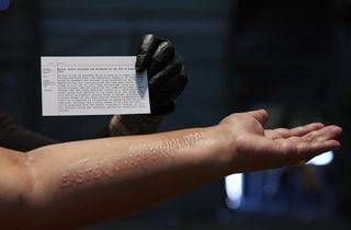 <span class="artist">Tania Bruguera</span><span class="title"> UNNAMED, 2020. Installation view for the 22nd Biennale of Sydney, Cockatoo Island.</span>, <span class="notes">Originally commissioned by Monash University Museum of Art | MUMA for presentation at the 22nd Biennale of Sydney. Courtesy the artist and Milani Gallery, Brisbane. Photograph: Zan Wimberley.</span> <span class="artist">Tania Bruguera</span><span class="title"> UNNAMED, 2020. Installation view for the 22nd Biennale of Sydney, Cockatoo Island.</span>, <span class="notes">Originally commissioned by Monash University Museum of Art | MUMA for presentation at the 22nd Biennale of Sydney. Courtesy the artist and Milani Gallery, Brisbane. Photograph: Zan Wimberley.</span>