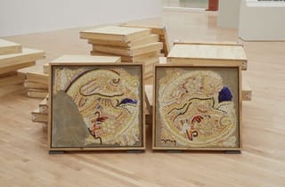 <span class="artist">Tom Nicholson</span><span class="title"> Comparative Monument (detail)</span><span class="year"> 2014-2017</span>, <span class="medium">Glass tesserae mosaics, wooden boxes, dual channel video, colour, sound</span>, <span class="dimen dimen-notes">Dimensions variable</span>, <span class="notes">Installation view at Museum of Contemporary Art Tokyo</span> <span class="artist">Tom Nicholson</span><span class="title"> Comparative Monument (detail)</span><span class="year"> 2014-2017</span>, <span class="medium">Glass tesserae mosaics, wooden boxes, dual channel video, colour, sound</span>, <span class="dimen dimen-notes">Dimensions variable</span>, <span class="notes">Installation view at Museum of Contemporary Art Tokyo</span>