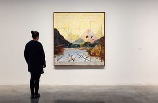 <span class="artist">Vivienne Binns</span><span class="title"> Surfacing in the Pacific, 1993</span><span class="year"> 2002</span>, <span class="notes">Installation view, On and through the Surface, Museum of Contemporary Art Australia, Sydney, image courtesy the artist, Parliament House Art Collection and Museum of Contemporary Art Australia © the artist, photograph Jacquie Manning</span>