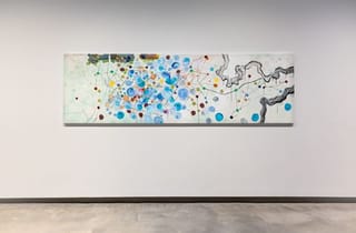 <span class="artist">Vivienne Binns</span><span class="title"> Minding Clouds, 2016</span><span class="year"> 2022</span>, <span class="notes">Installation view, On and through the Surface, Museum of Contemporary Art Australia, Sydney, image courtesy the artist and Museum of Contemporary Art Australia © the artist, photograph Jacquie Manning</span>