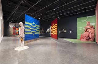 <span class="artist">Yuriyal Eric Bridgeman</span><span class="title"> yubilong(mi)bilongyu</span>, <span class="notes">Installation View, Griffith University Art Museum, November 2024. Photo: Carl Warner</span>