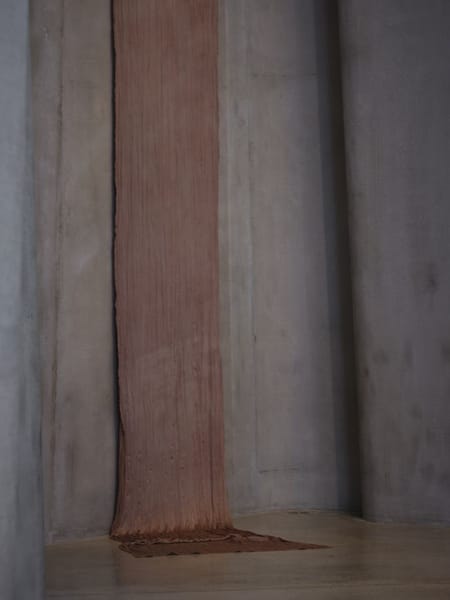 Ten metres of couture silk stained with hematite Ten metres of couture silk stained with hematite