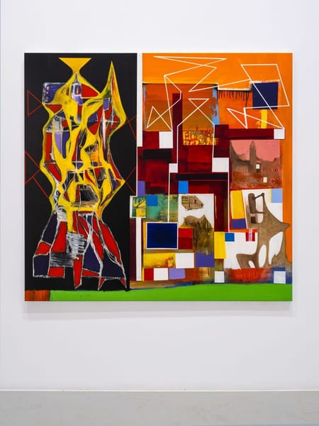 Abstract painting with guardian