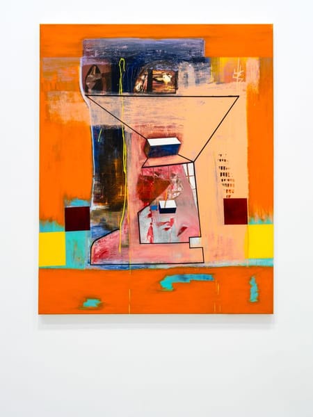 Abstract painting with 2 boxes