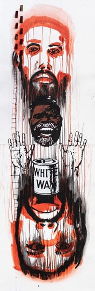 Untitled (Self Portrait: White Way) polyptych (detail)