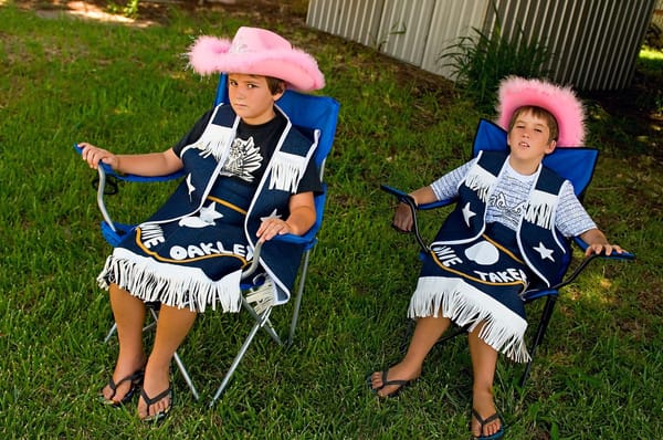 Pink cowboys (chairs)