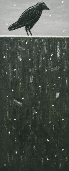 Painting (raven on wall)