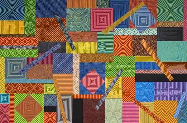 Richard Bel, 'A Race to the Bottom' 2024, Acrylic on canvas, 200 x 300 cm