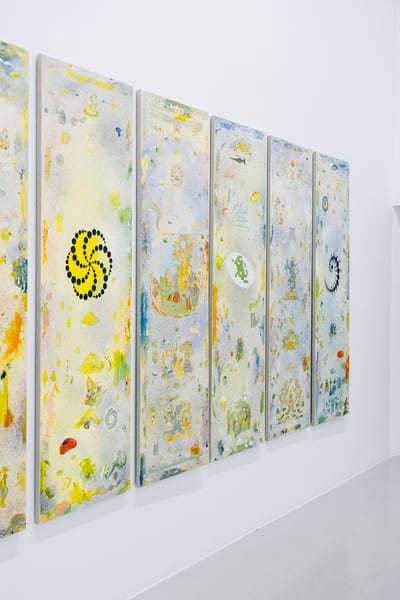 Installation view of 'Crop Circles' (detail) Installation view of 'Crop Circles' (detail)