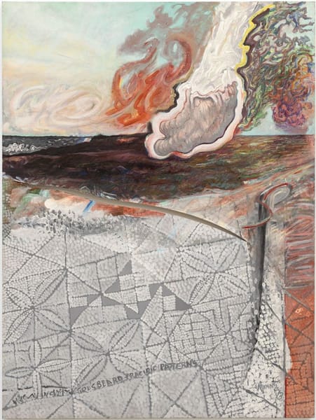 God's beard in flames over Pacific patterns