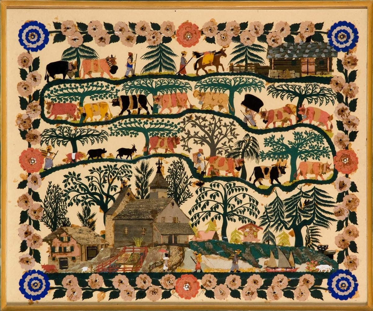 ©-Museum-Appenzell-Kirche in Rougemont-Louis-Saugy-um 1940