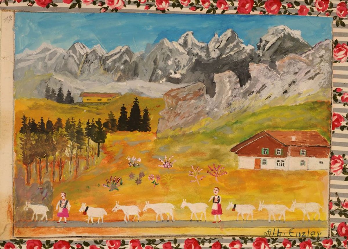© Museum Appenzell_Albert Enzler Alp mit Ziegen