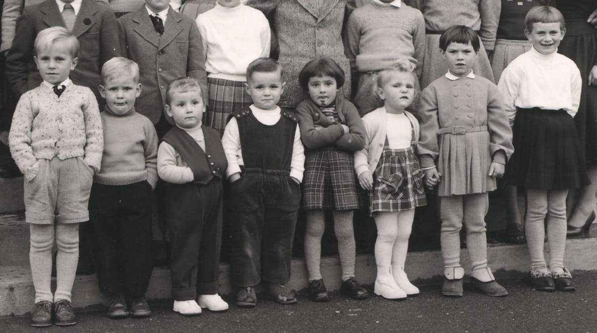 © Museum Appenzell_Kinder in gestrickten Strumpfhose