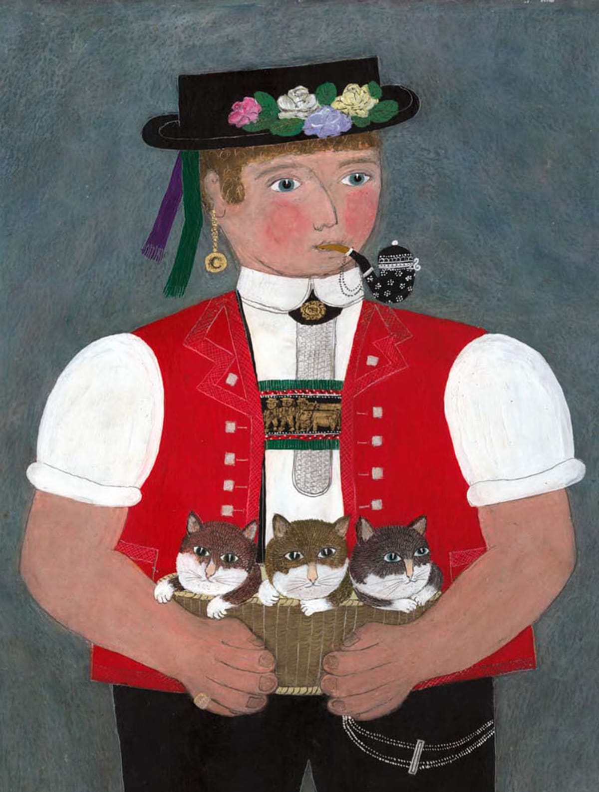 © Museum Appenzell_Verena_Broger_Senn mit jungen Katzen_2006