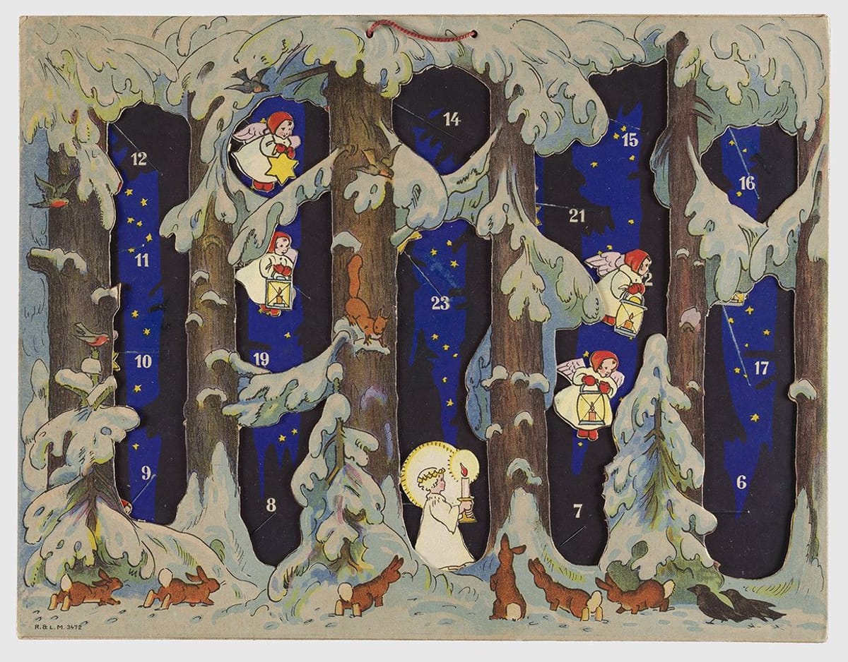 Adventkalender Engel von Dora Baum Verlag Reichhold und Lang 1930