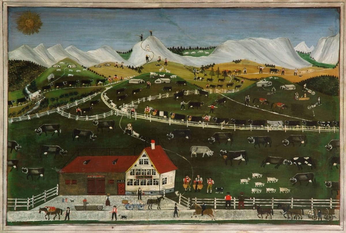 ©-Museum-Appenezll-Wirtshaus-Sternen-mit-Alpfahrt-um 1875