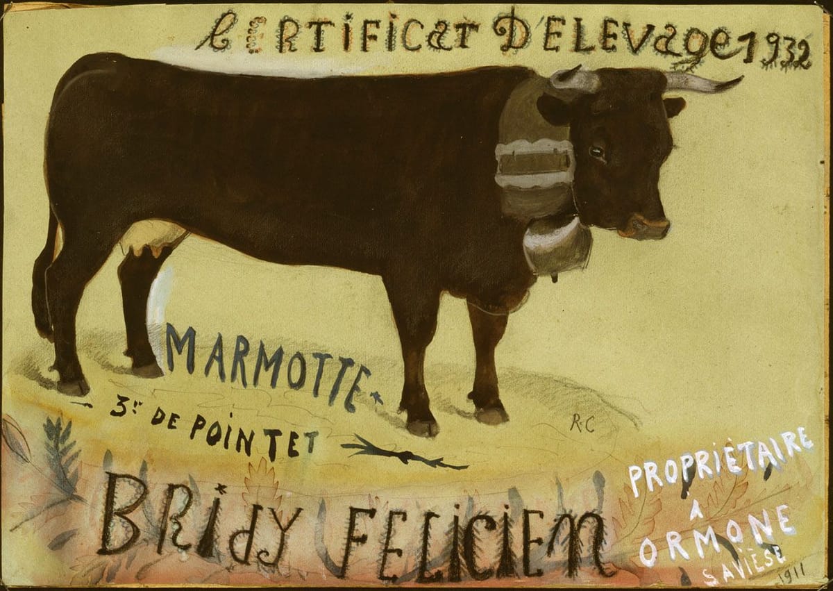 ©-Museum-Appenzell-Kuhporträt-Robert-Calpini-1911