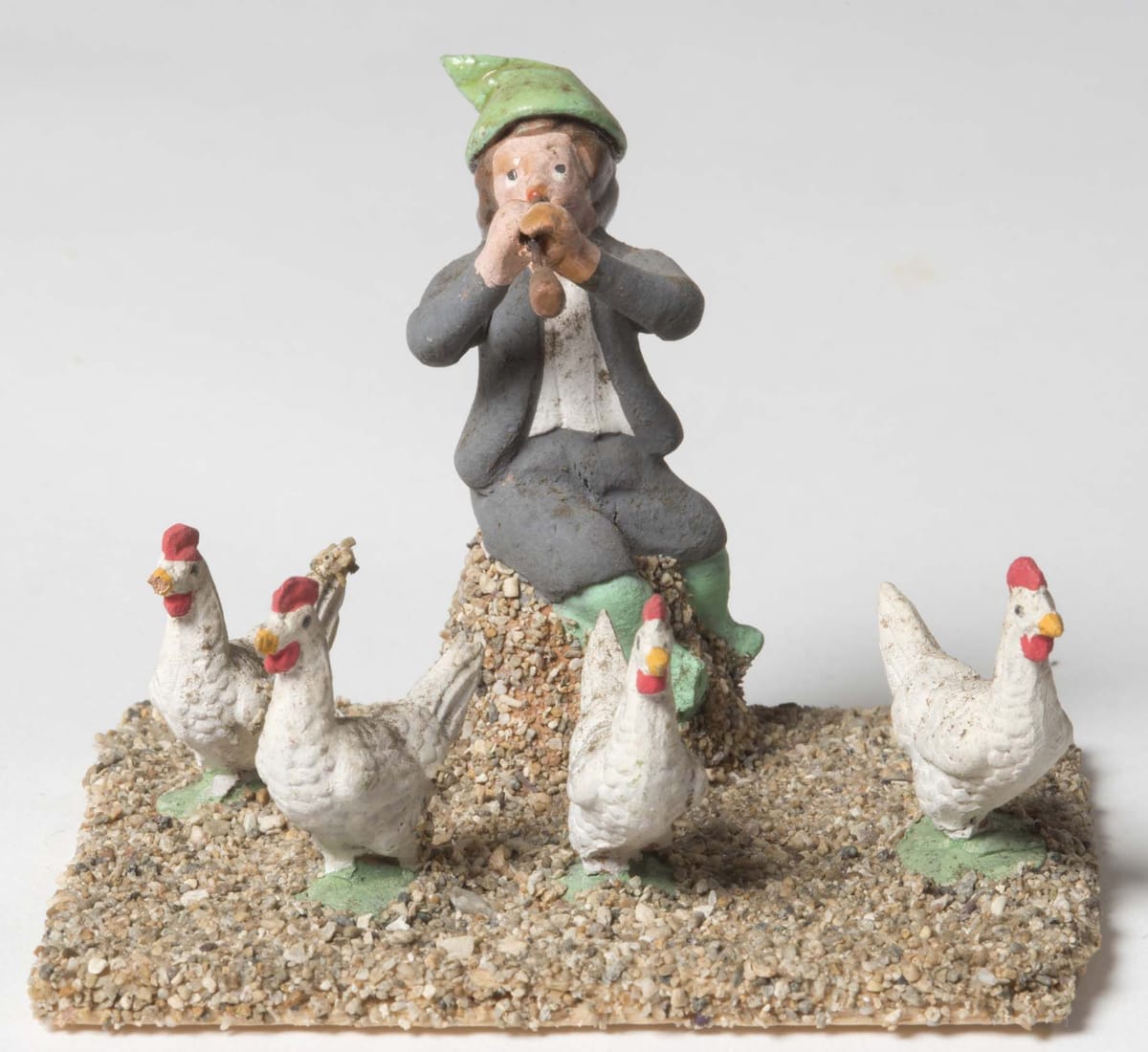 © Museum Appenzell-Musikant-mit-Hühnern-aus-Lecce-1975