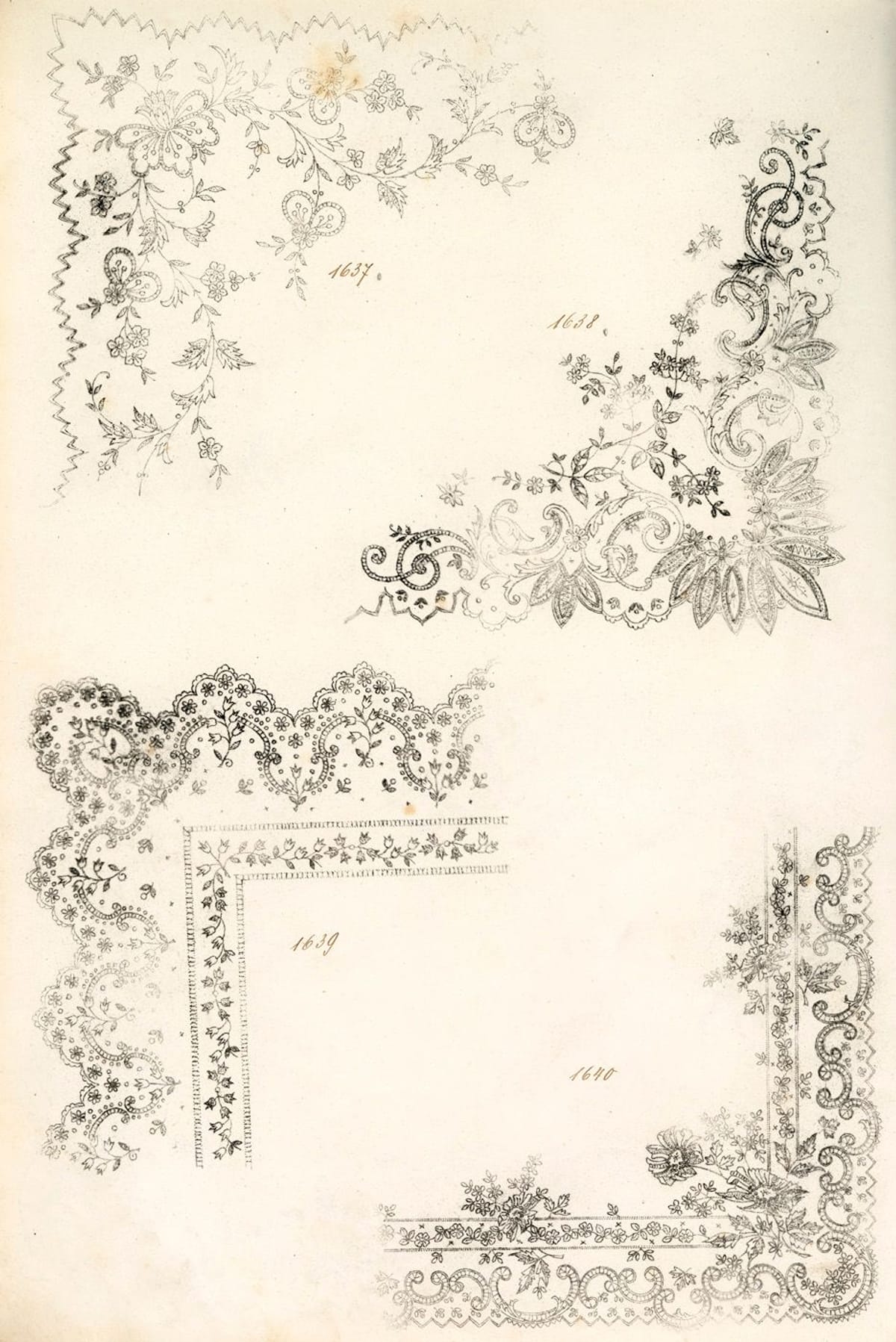 ©-Museum-Appenzell_Stickereizeichnung aus einem Musterbuch_um 1870