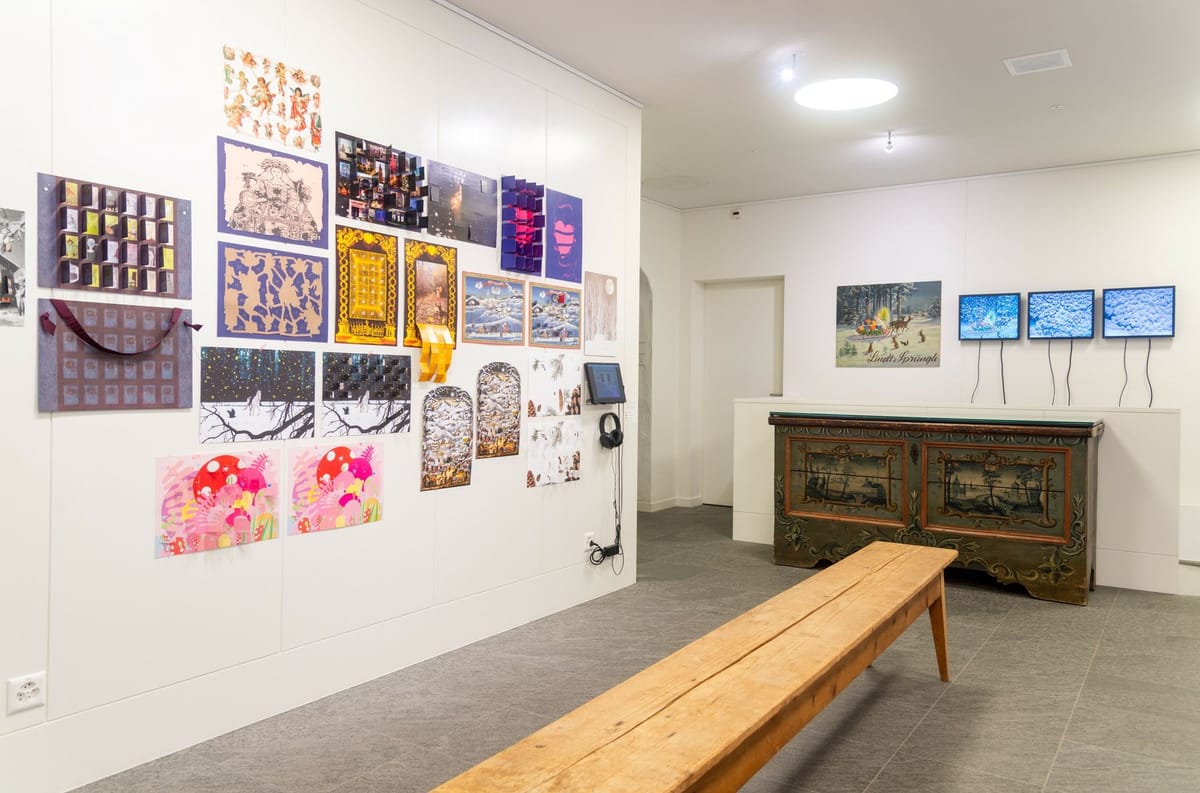 Museum Appenzell Blick in die Ausstellung 24 Tage Vorfreude Adventskalender aus 120 Jahren 1