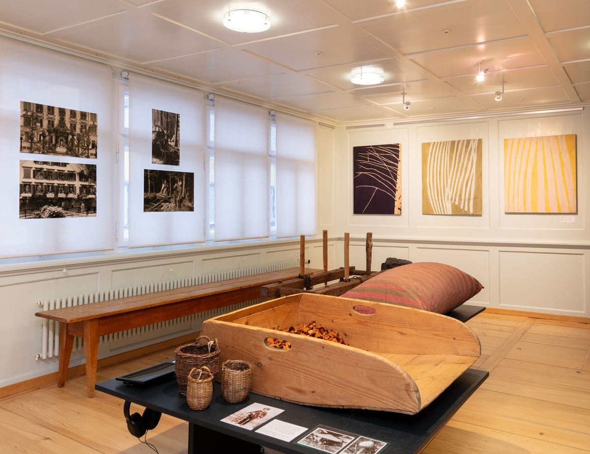 Museum Appenzell Blick in die Ausstellung Wald Poeschelibock Waldteufel und Laubsack 13