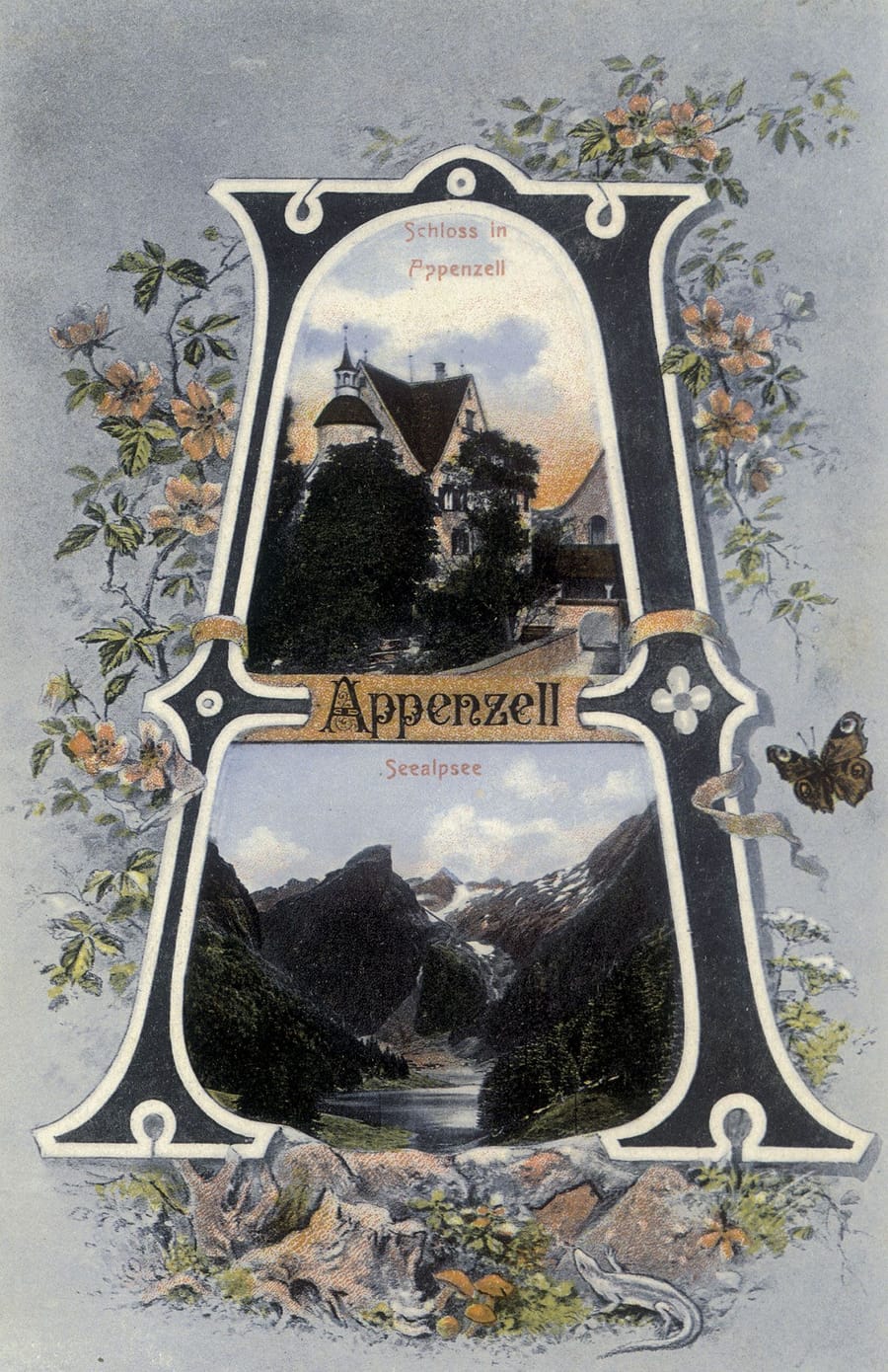 Copyright_Museum-Appenzell-Schloss-Appenzell-Seealpsee-um 1910