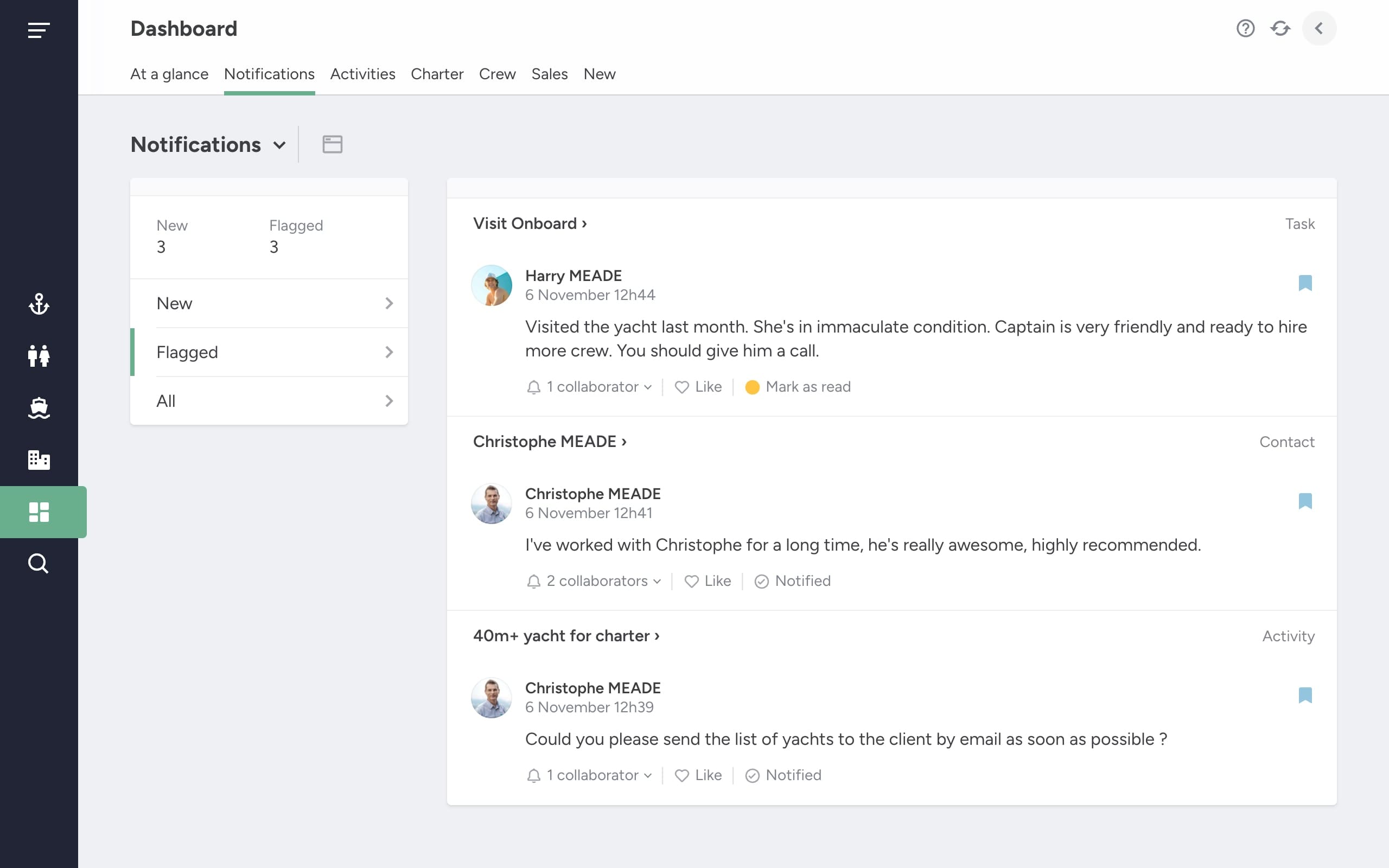 Oceanway - Notifications