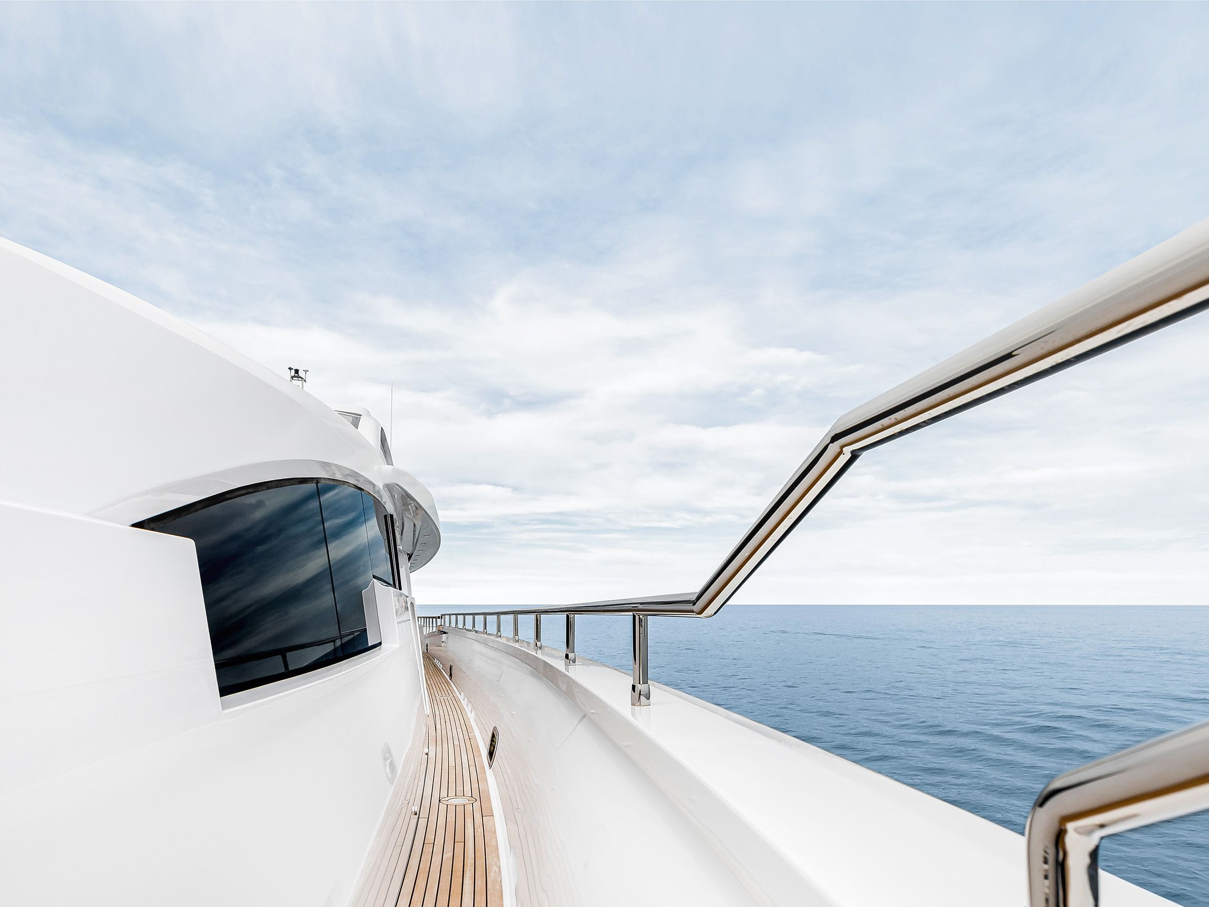 Onboard a luxury motor yacht