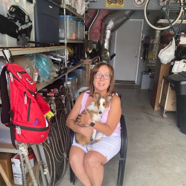 Teresa M. with Penelope, a Shetland Sheepdog - Sheltie puppy