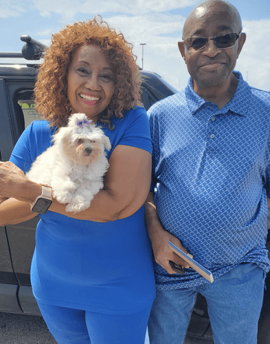 Pawrade customer Herman W. with their Malti Poo - Maltipoo puppy