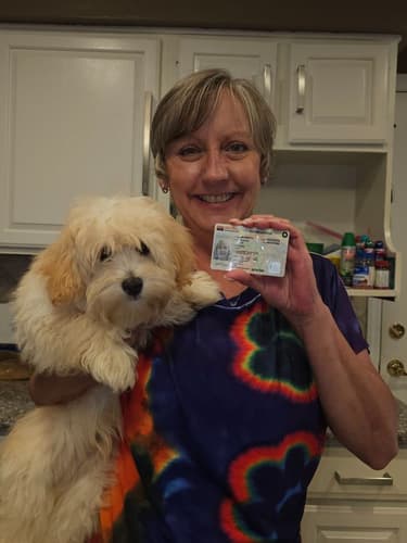 Pawrade customer Crystal B. with their Malti Poo - Maltipoo puppy