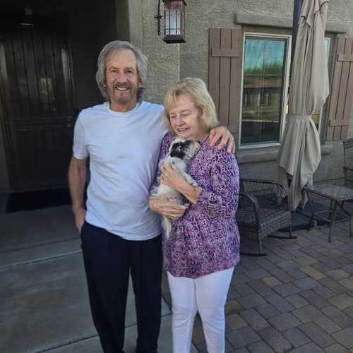 Pawrade customer Bruce B. with their Havanese puppy