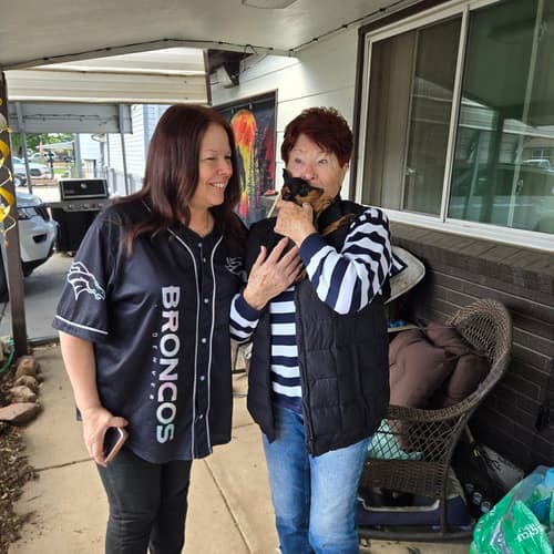 Pawrade customer Victoria B. with their Miniature Pinscher puppy