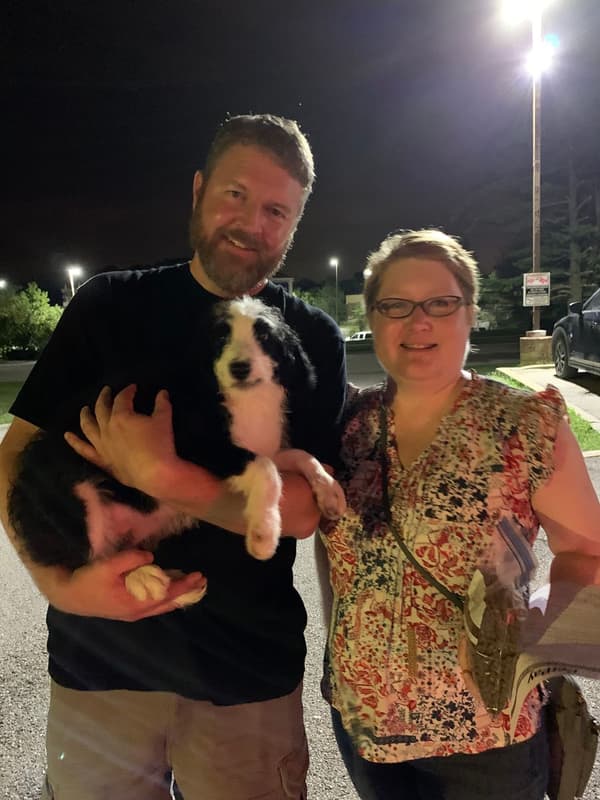 Customer photo of Bernedoodle puppy from Jason B.