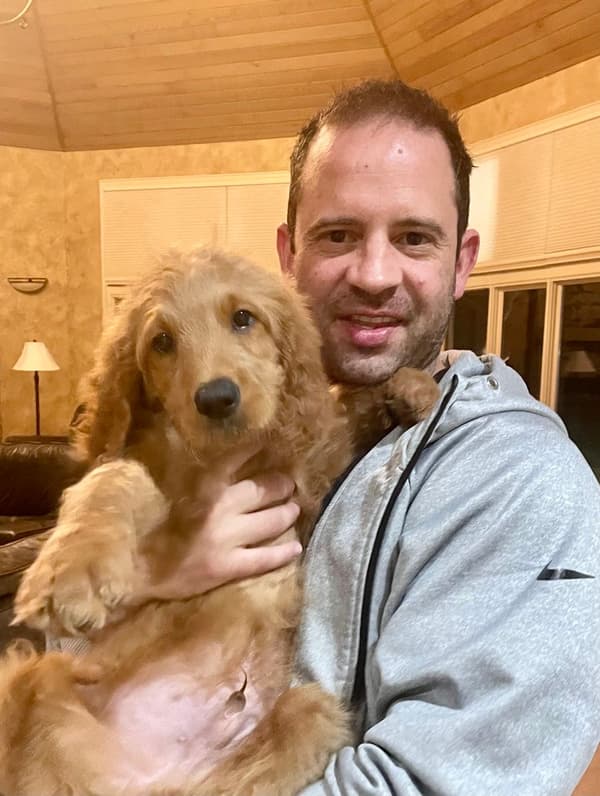 Customer photo of Goldendoodle puppy from Brian D.