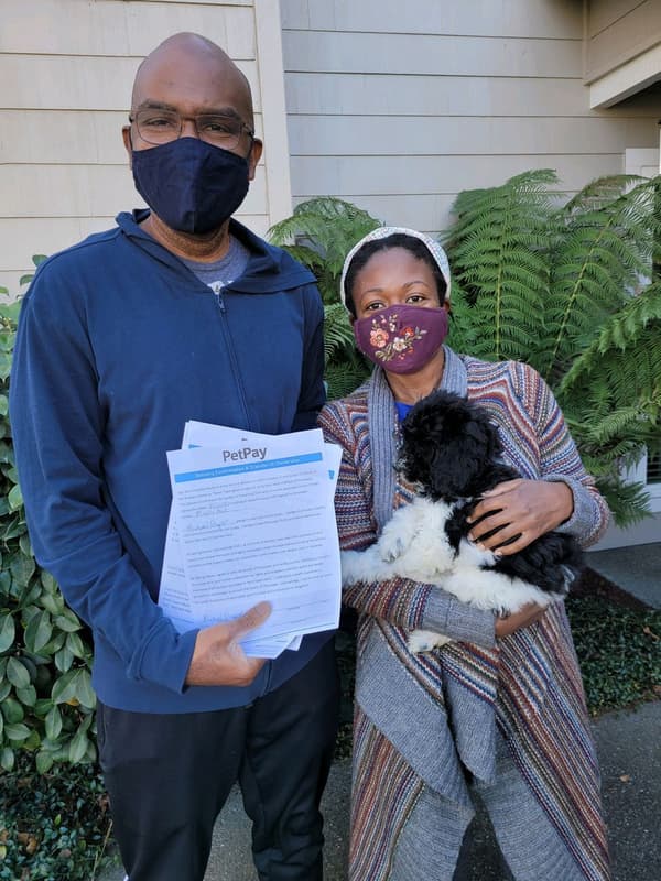 Customer photo of Goldendoodle puppy from Mike D.