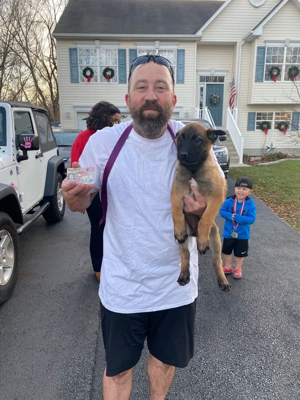 Customer photo of Belgian Malinois puppy from Jeremiah Z.